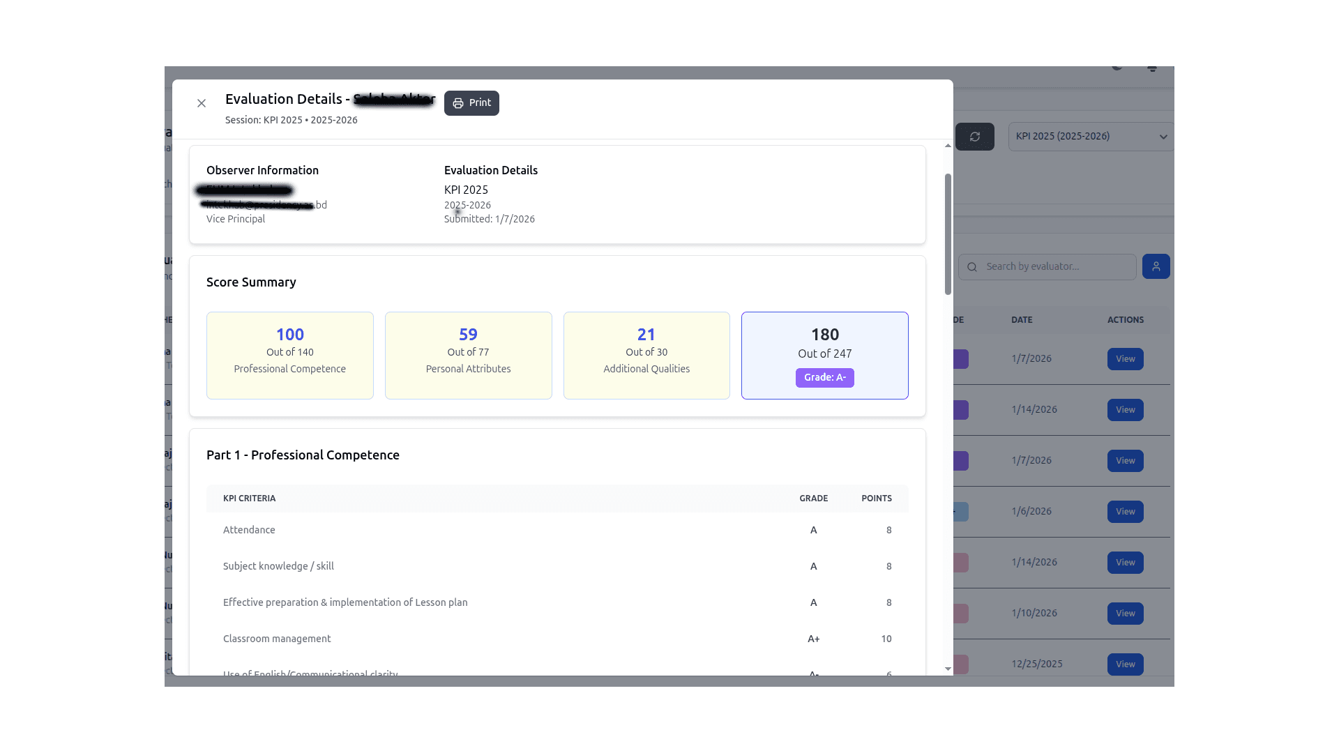 Evaluation Details